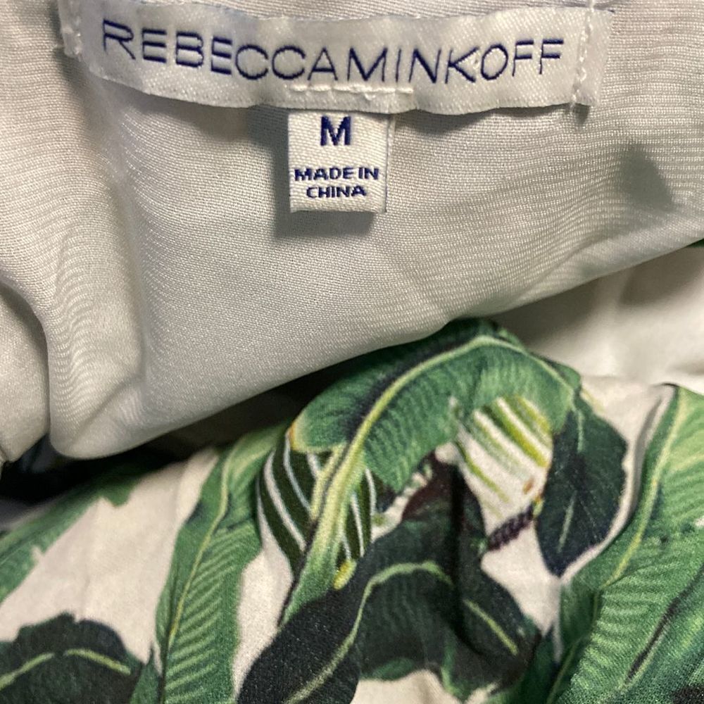 Rebecca Minkoff - Lena palm leaf print silk dress sz M - Picture 9 of 10